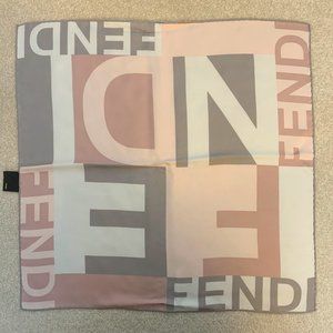 Fendi Silk Handkerchief in Multicolour (pink/gray/white)